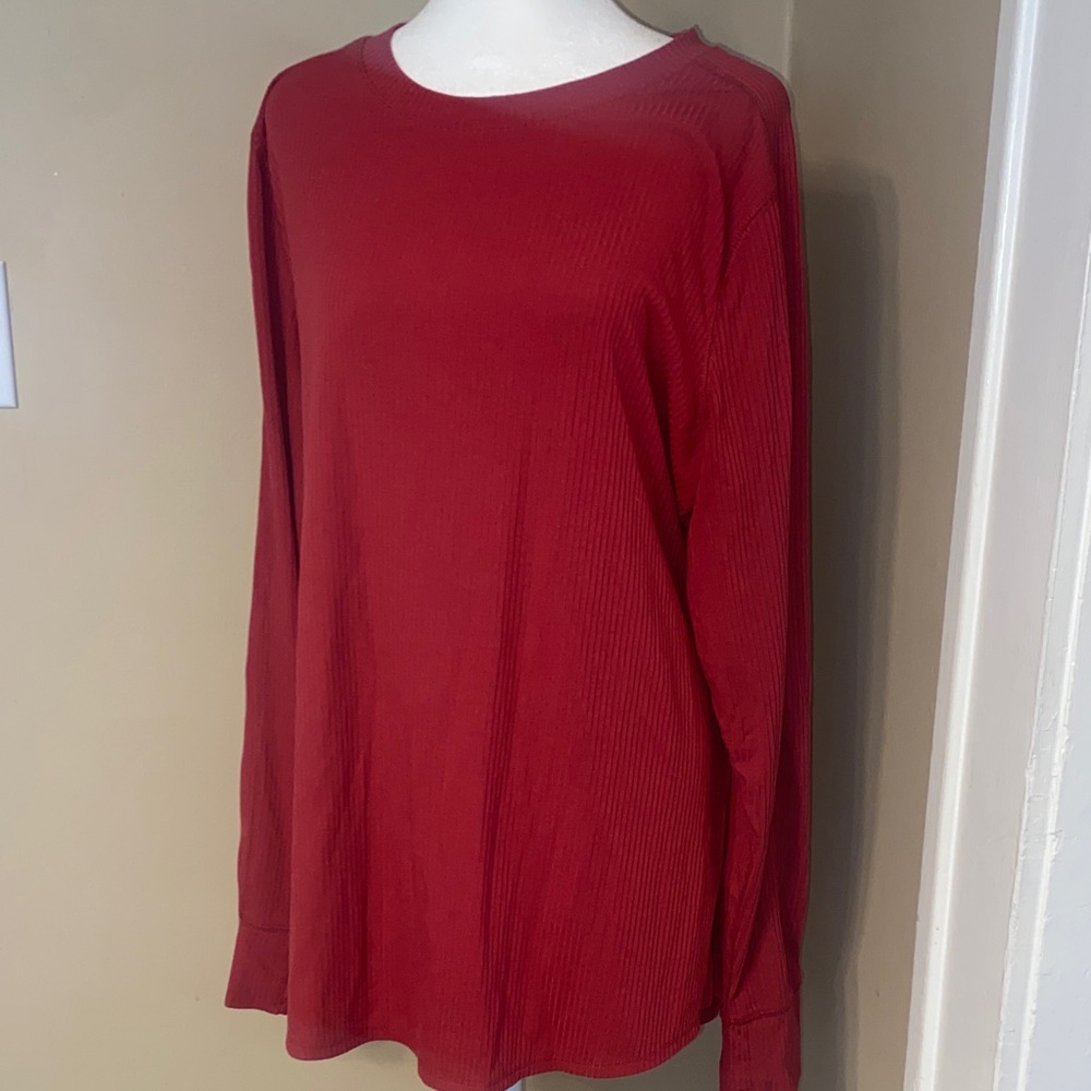EUC MAURICES Ribbed L/S Tunic Top XL